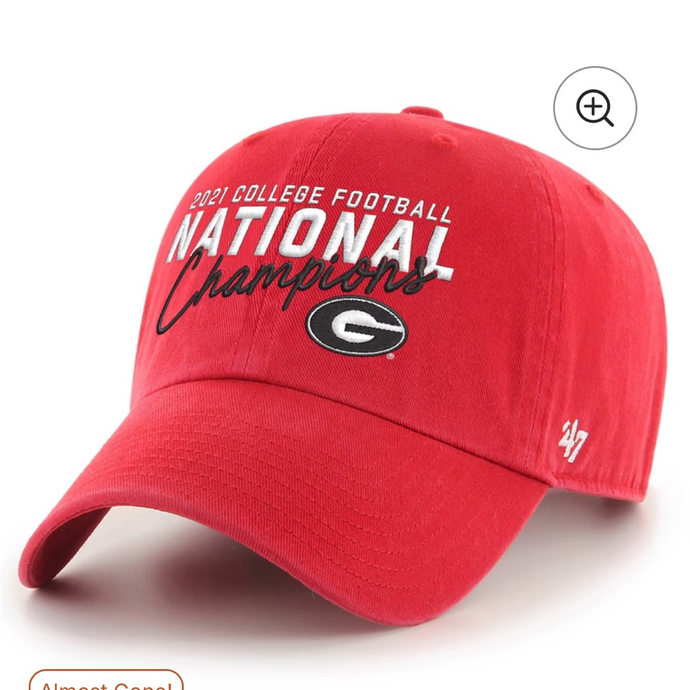 University of Georgia 2021 National Champions Red Baseball Hat